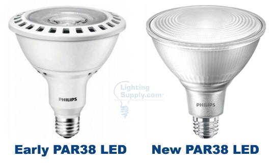 Old and New PAR38 LEDs