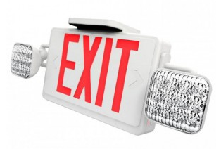 LED Exit Sign with Emergency Lights