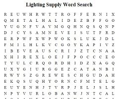 Lighting Supply Word Search