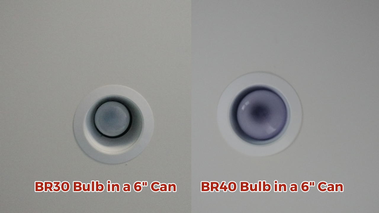 BR30 Bulb and BR40 Bulb in a Recessed Can